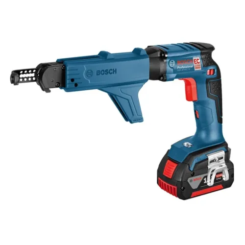 Bosch GSR 18 V-EC TE Professional аккумуляторный шуруповерт (2 x 5 Ач, ЗУ) с магазинной насадкой, 06019C8006