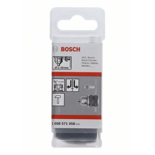 Bosch Keyless Chuck кулачковый патрон до 10 мм, 3/8 дюйма - 24 с П/Л вращением, 1608571058