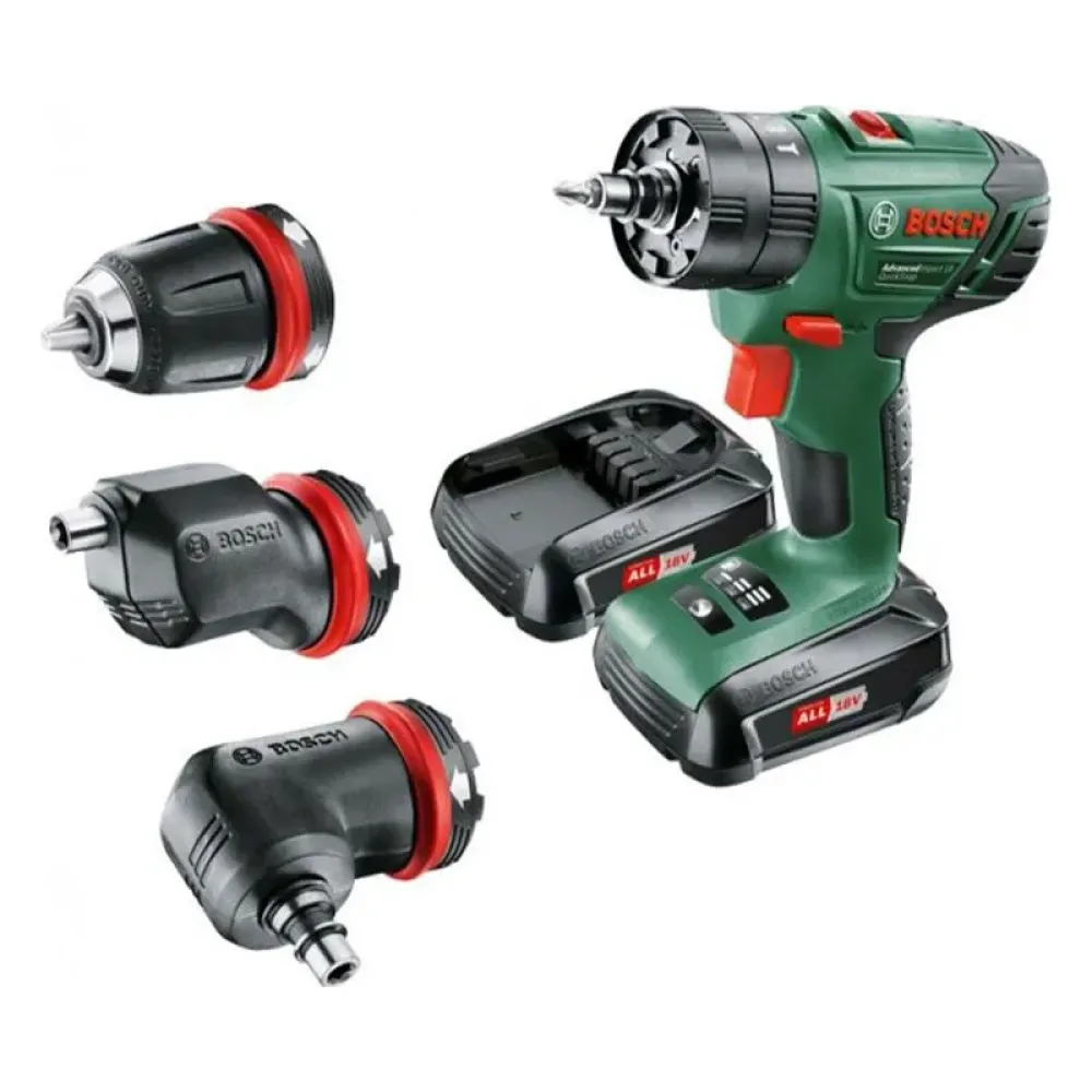 Bosch AdvancedImpact 18 Set аккумуляторная ударная дрель-шуруповерт (2 x 2.5 Ач, ЗУ) с набором насадок, 06039B5109