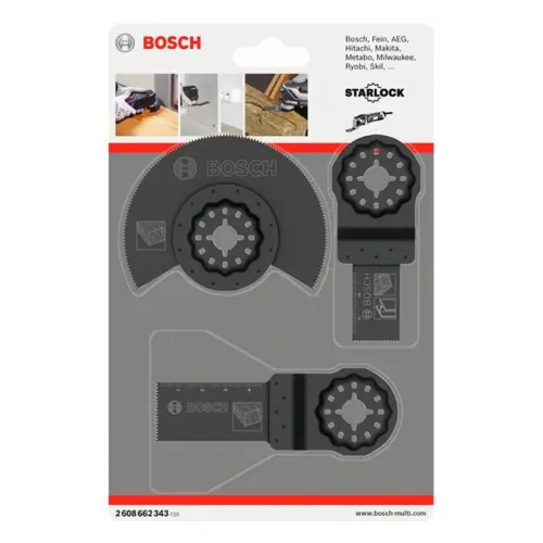 Bosch Starlock базовый набор насадок для дерева, 3 шт. (1 упаковка), 2608662343