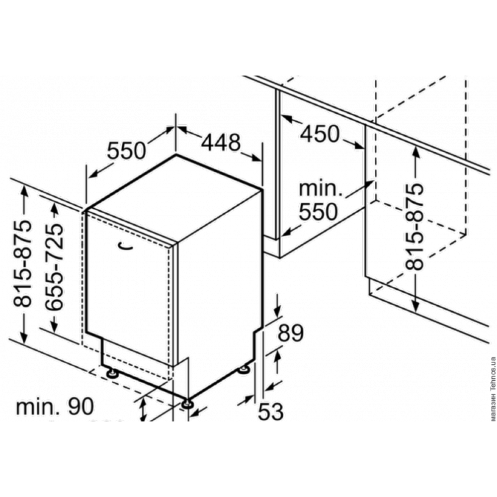 Встраиваемая посудомоечная машина Bosch SPV45MX01E