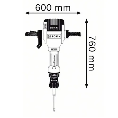 Bosch GSH 27 VC Professional отбойный молоток электрический, 061130A000