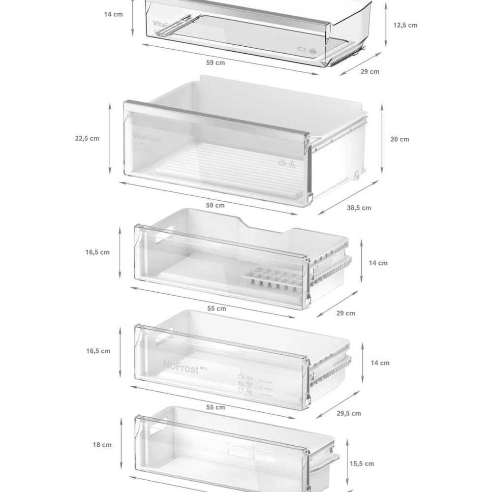 Встраиваемый двухкамерный холодильник Bosch KBN96VFE0