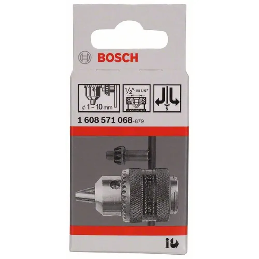 Bosch Keyless Chuck кулачковый патрон до 10 мм, 1/2 дюйма - 20 с П/Л вращением, 1608571068