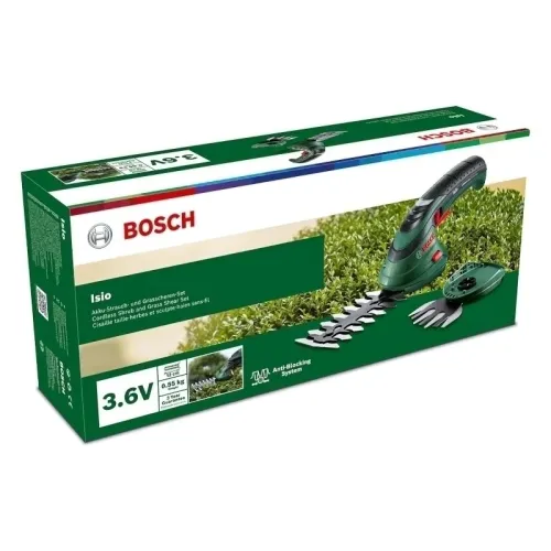 Bosch Isio 3 аккумуляторные ножницы (1 x 1.5 Ач, ЗУ) с 2 ножами, 0600833108